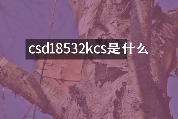 csd18532kcs是什么