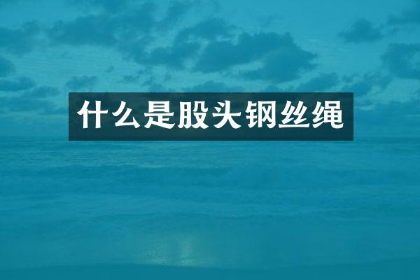 什么是股头钢丝绳