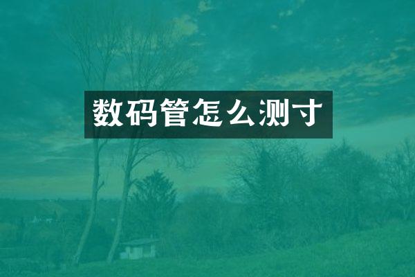 数码管怎么测寸