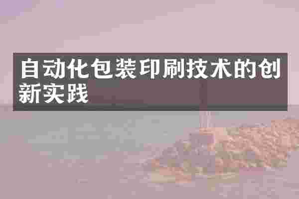 自动化包装印刷技术的创新实践