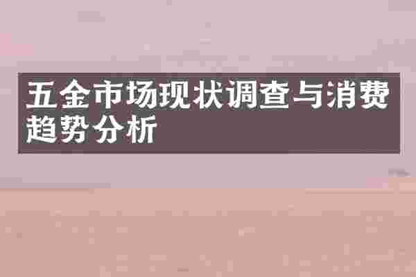 五金市场现状调查与消费趋势分析