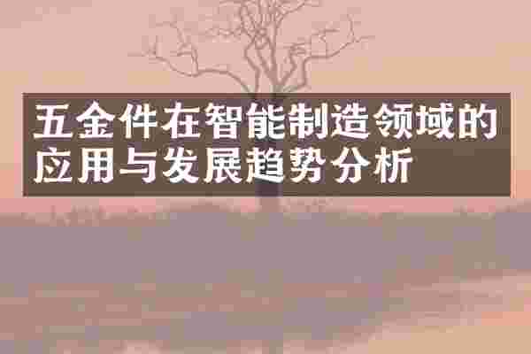 五金件在智能制造领域的应用与发展趋势分析