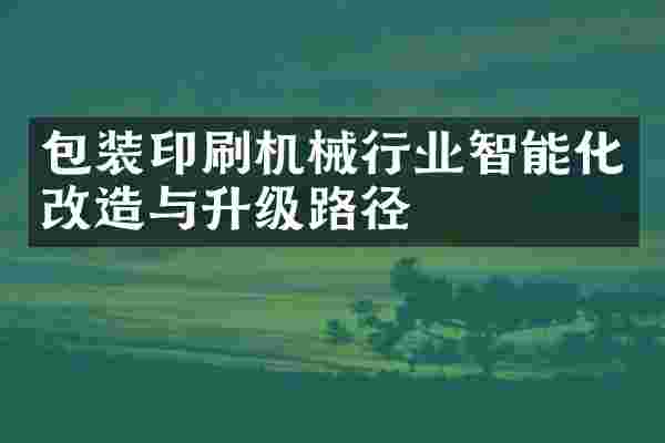 包装印刷机械行业智能化改造与升级路径